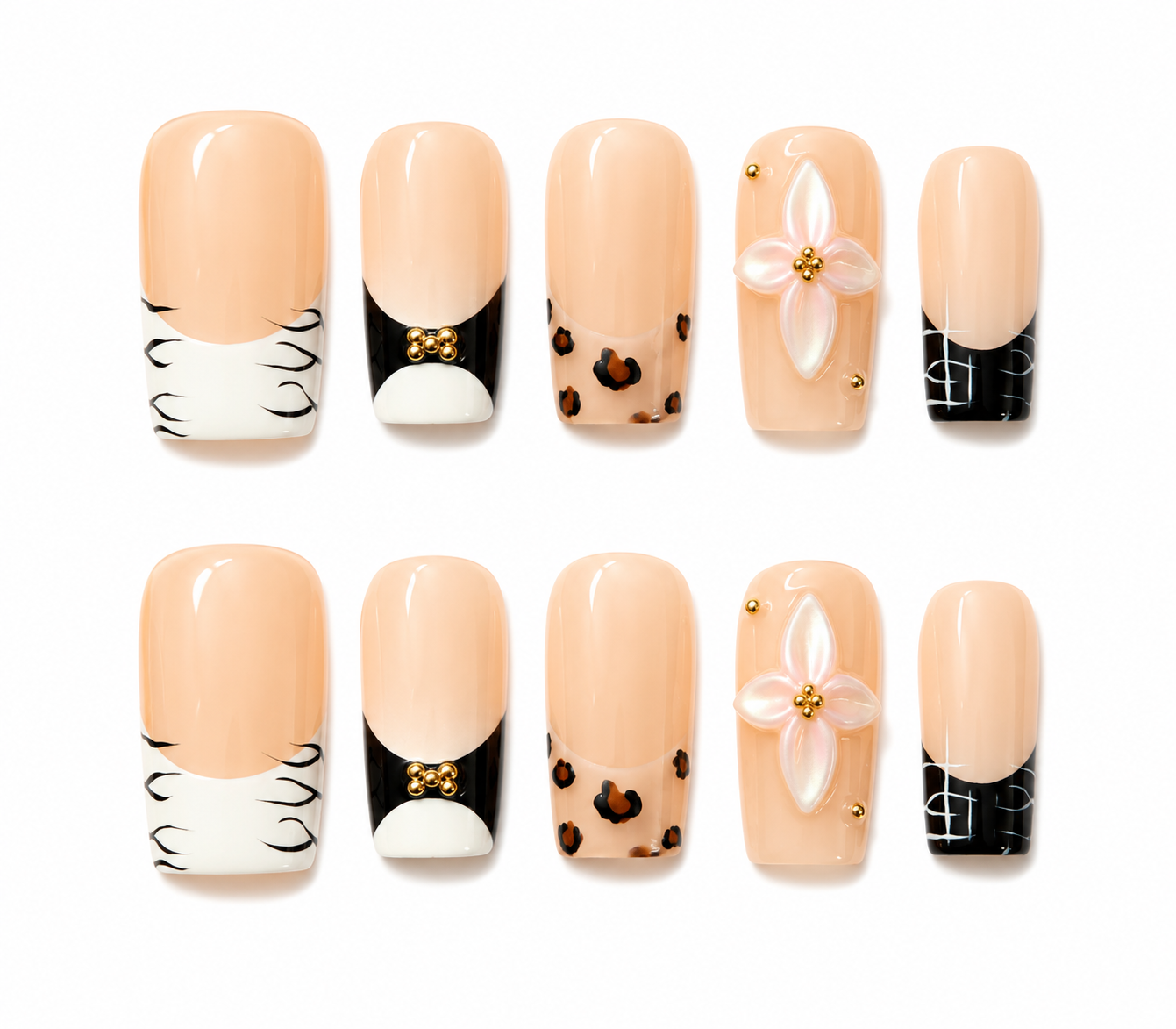 Monroe – Soft Wild Square Medium Length Press-On Nails
