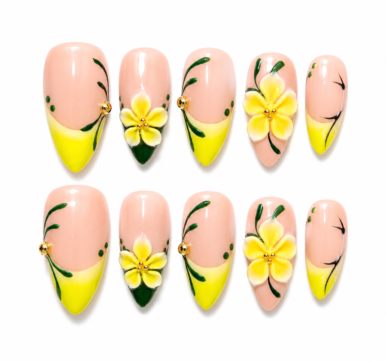 Island Blossom French Press-On Nails