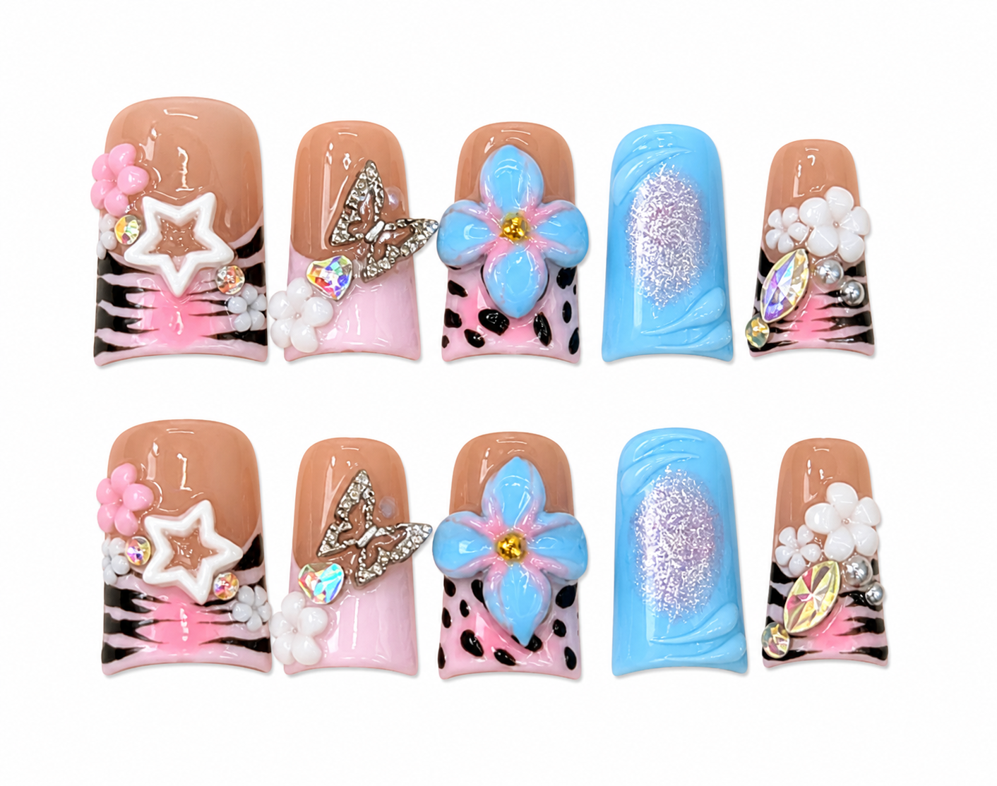 Skylar – Barbie Tropic Y2K Press On Nails