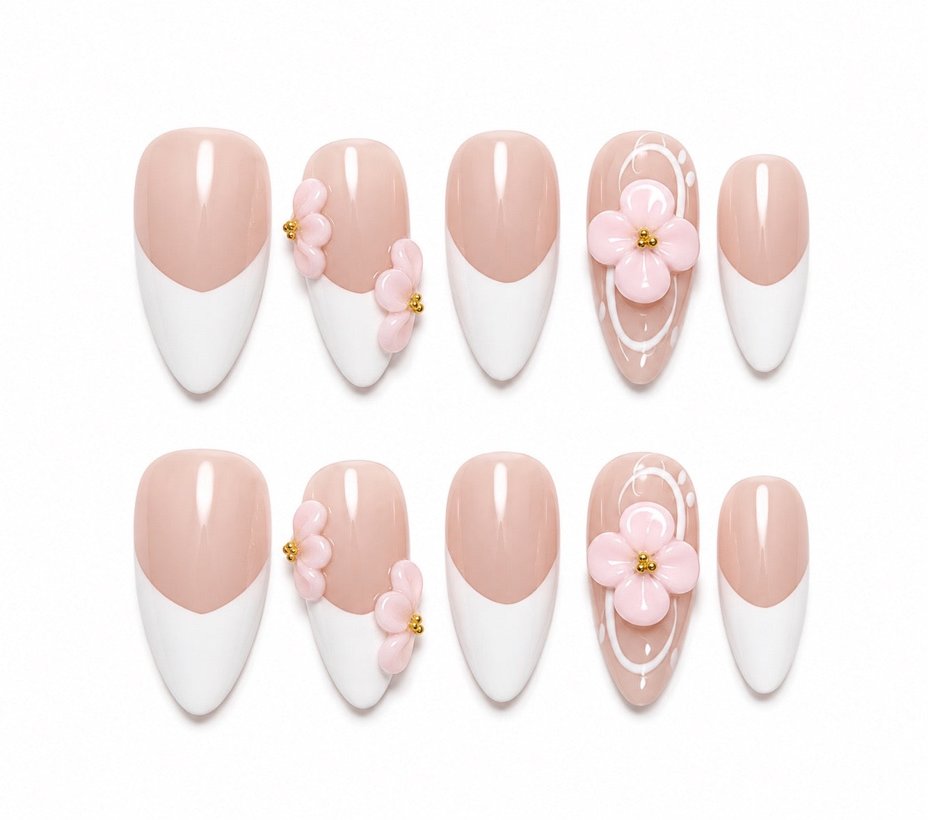 Lia Blossom French Press-On Nails