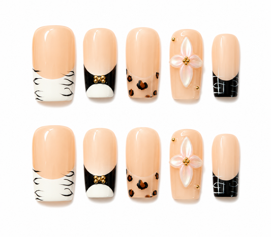 Monroe – Soft Wild Square Medium Length Press-On Nails