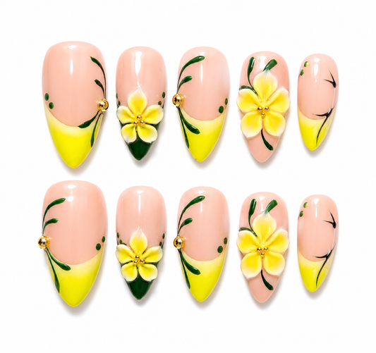Island Blossom French Press-On Nails