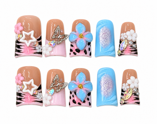 Skylar – Barbie Tropic Y2K Press On Nails