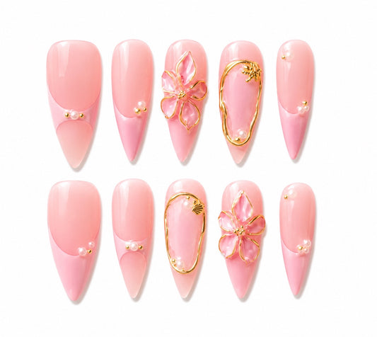 Kylie –  Long Stiletto Press-On Nails