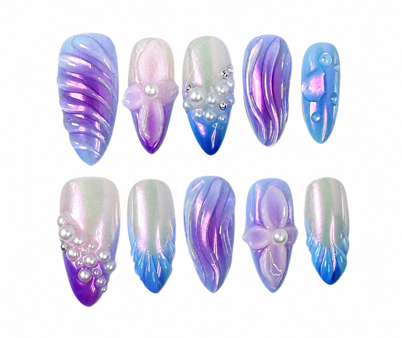 Aria – Mystic Mermaid Press Nails