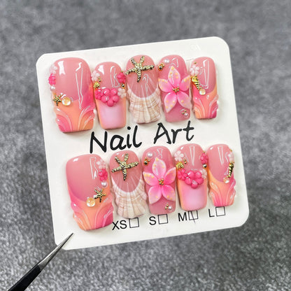 Coral Whisper Series Press-On Nails